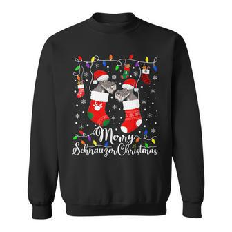 Merry Schnauzer Christmas Mini Schnauzer Xmas Party Men Women Sweatshirt Graphic Print Unisex - Thegiftio UK