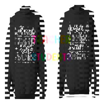 Merry Teacher Bright Students Cute Christmas Teacher Xmas V3 Men Women Sweatshirt Graphic Print Unisex - Thegiftio