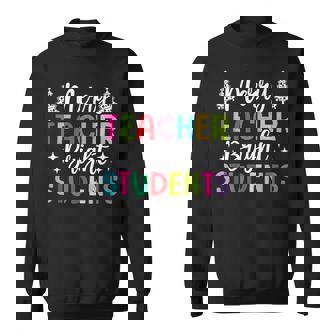 Merry Teacher Bright Students Cute Christmas Teacher Xmas V4 Men Women Sweatshirt Graphic Print Unisex - Thegiftio