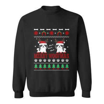 Merry Woofmas Dog Shih Tzu Ugly Christmas Cool Gift Sweatshirt - Monsterry