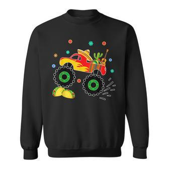 Mexican Monster Truck Taco Cinco De Mayo Party Boys Toddlers Sweatshirt | Mazezy