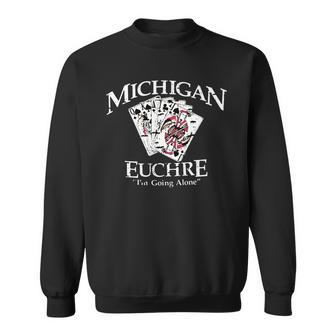 Michigan Euchre Cards Hoodie Men Women Sweatshirt Graphic Print Unisex - Thegiftio UK