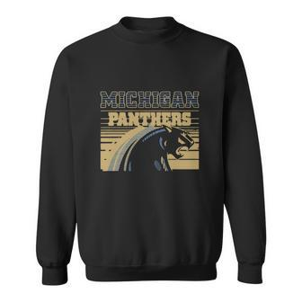 Michigan Panther Vintage Men Women Sweatshirt Graphic Print Unisex - Thegiftio UK