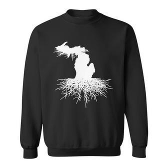 Michigan Roots Down Men Women Sweatshirt Graphic Print Unisex - Thegiftio UK