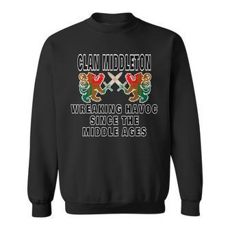 Middleton Scottish Tartan Scotland Family Clan Name Men Women Sweatshirt Graphic Print Unisex - Seseable