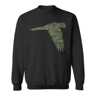 Military Macaw Camo Print Us Parrot Bird Veteran Men Gift Sweatshirt - Seseable