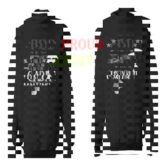 Military Paratrooper Proud Grandma Airborne Dog Tags Gift Sweatshirt | Mazezy