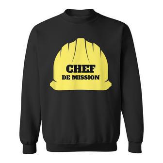 Missionschef Baustelle Humor Geburtstag Papa Geschenk Sweatshirt - Seseable