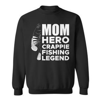 Mom Hero Crappie Fishing Legend Muttertag V2 Sweatshirt - Seseable