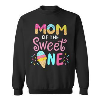 Mom Of Sweet One Birthday Matching Family Ice Cream Sweatshirt | Mazezy