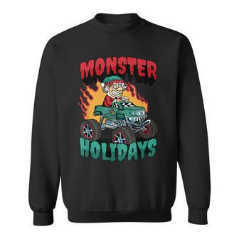 Monster Ferien Weihnachtsmann Elf Sweatshirt - Seseable