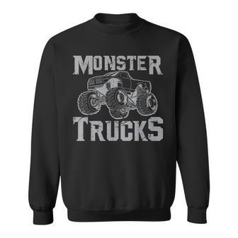Monster Truck | Retro Vintage Off Road Sweatshirt - Seseable