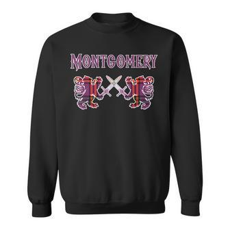 Montgomery Scottish Clan Family Kilt Tartan Lion Men Women Sweatshirt Graphic Print Unisex - Seseable