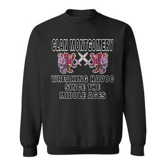 Montgomery Scottish Tartan Scotland Family Clan Name Men Women Sweatshirt Graphic Print Unisex - Seseable