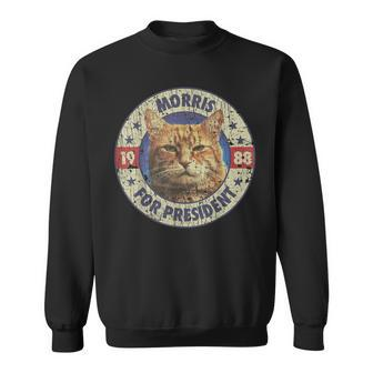 Morris For President Vintage 1988 Cat Lover  Sweatshirt