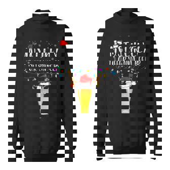 Most Likely To Offer Santa A Beer Funny Drinking Christmas Men Women Sweatshirt Graphic Print Unisex | Seseable CA