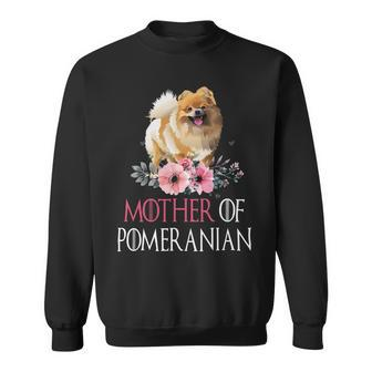 Mother Of Pomeranian Happy Mothers Day Floral Pomeranian Sweatshirt - Monsterry
