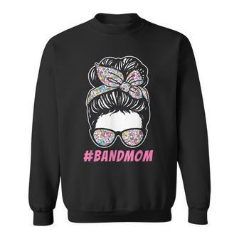 Mothers Day Messy Hair Woman Bun Band Mom Funny Sweatshirt | Mazezy
