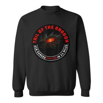 Motorcycle Highway 129 Tail The Dragon Deals Gap 318 Curves Sweatshirt | Mazezy