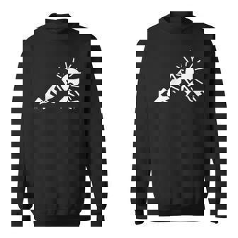 Mountain Hiking Rock Climbing Camping Outdoor Hiker Camper Men Women Sweatshirt Graphic Print Unisex | Seseable CA