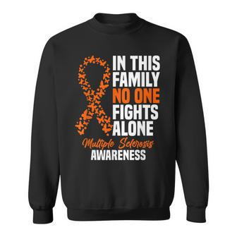 Ms Multiple Sclerosis Awareness Orange Ribbon Gift Sweatshirt | Mazezy