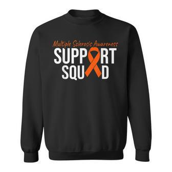 Multiple Sclerosis Support Squad Ms Warrior We Wear Orange Sweatshirt | Mazezy