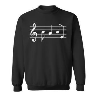 Music Babe Text In Treble Clef Musical Notes Men Women Sweatshirt Graphic Print Unisex - Seseable