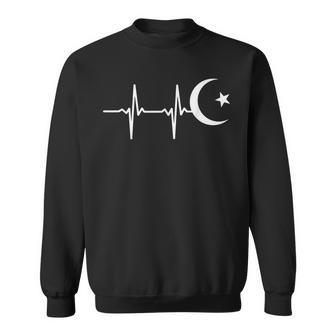 Muslim Heartbeats Ramadan Kareem Moon Crescent Eid Sweatshirt - Seseable