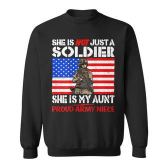 My Aunt Is A Soldier Hero Proud Army Niece Military Family Sweatshirt | Mazezy