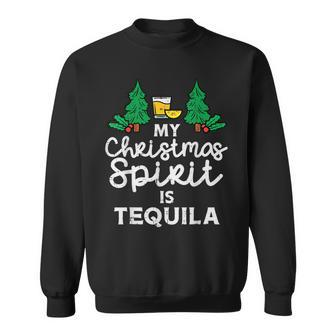 My Christmas Spirit Is Tequila Xmas Mexican Women Men Women Sweatshirt Graphic Print Unisex - Seseable