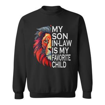 My Favorite Child Is My Son In Law Lion Face Sweatshirt | Mazezy