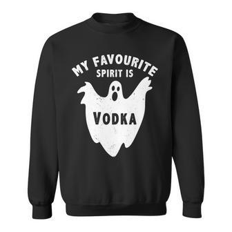 My Favorite Spirit Is Vodka Funny Halloween Vodka Drinker V2 Men Women Sweatshirt Graphic Print Unisex - Thegiftio UK