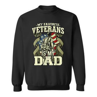 My Favorite Veteran Is My Dad Vietnam Veteran Flag Sweatshirt | Mazezy