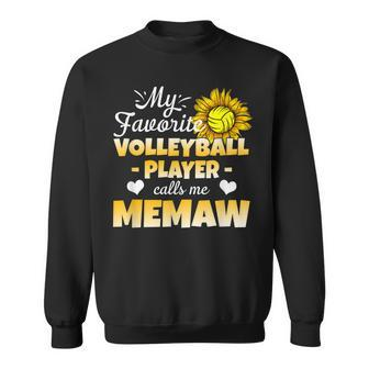 My Favorite Volleyball Player Calls Me Memaw Sweatshirt | Mazezy