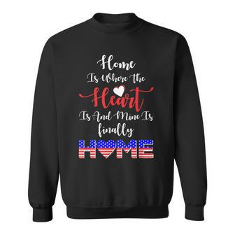My Heart Is Finally Back-Military Homecoming S Sweatshirt - Seseable