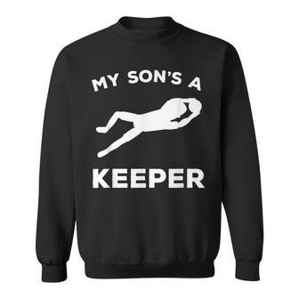 My Sons A Keeper For Soccer Moms And Dads Men Women Sweatshirt Graphic Print Unisex - Seseable