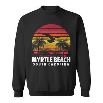 Myrtle Beach South Carolina Vintage Retro Beach Sun Sunset Sweatshirt - Seseable