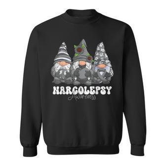 Narcolepsy Awareness Month Gray Ribbon Gnomies Sweatshirt | Mazezy