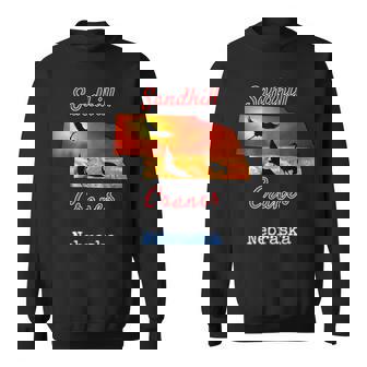 Nebraska Sandhill Cranes For Birders Men Women Sweatshirt Graphic Print Unisex - Thegiftio