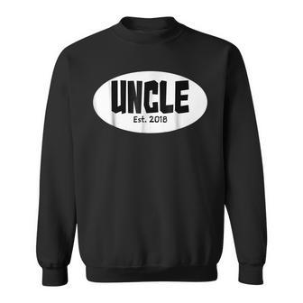 New Baby Christmas Gift For Uncle Est 2018 Sweatshirt | Mazezy CA