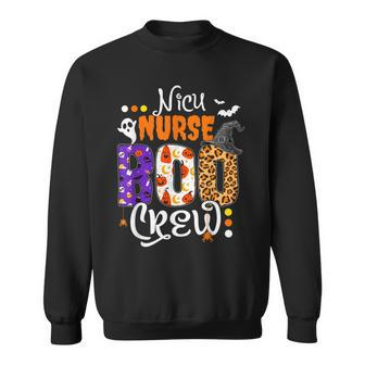 Nicu Nurse Boo Crew Funny Halloween Nicu Nurse Party Costume Men Women Sweatshirt Graphic Print Unisex - Thegiftio UK