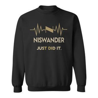 Niswander Just Did It Personalized Last Name Sweatshirt - Seseable