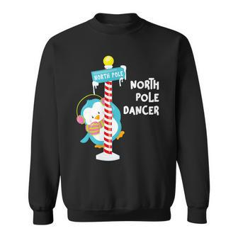 North Pole Dancer Penguin Funny Christmas Men Women Sweatshirt Graphic Print Unisex - Seseable