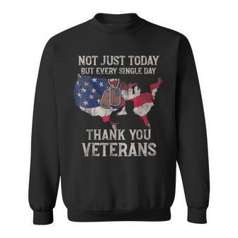 Not Just Today But Every Single Day Thank You Veterans Sweatshirt - Seseable