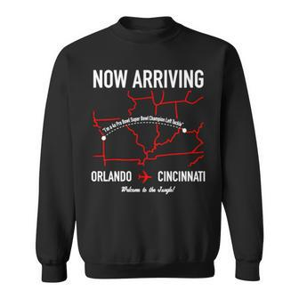 Now Arriving Orlando To Cincinnati Welcome To The Jungle T Sweatshirt | Mazezy AU