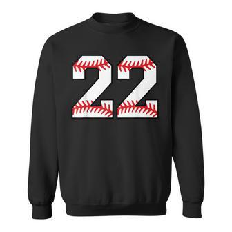 Number 22 Twenty Two Baseball Lucky Favorite Jersey Number Sweatshirt - Seseable