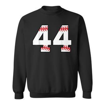 Number 44 Forty Four Baseball Lucky Favorite Jersey Number Men Women Sweatshirt Graphic Print Unisex - Seseable