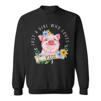 Nur Ein Mädchen Das Schweine Liebt Landwirtschaft Sweatshirt - Seseable