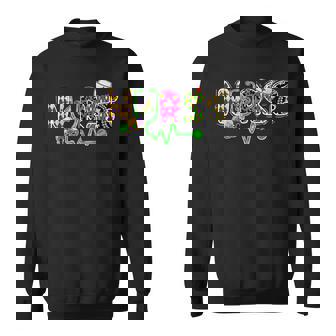 Nurse Leopard Mardi Gras Mask Festival Nursing Women Gifts Sweatshirt | Seseable CA