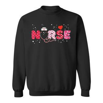 Nurse Valentines Day Er Icu Nicu Rn Nurses Valentine Women Men Women Sweatshirt Graphic Print Unisex | Seseable UK